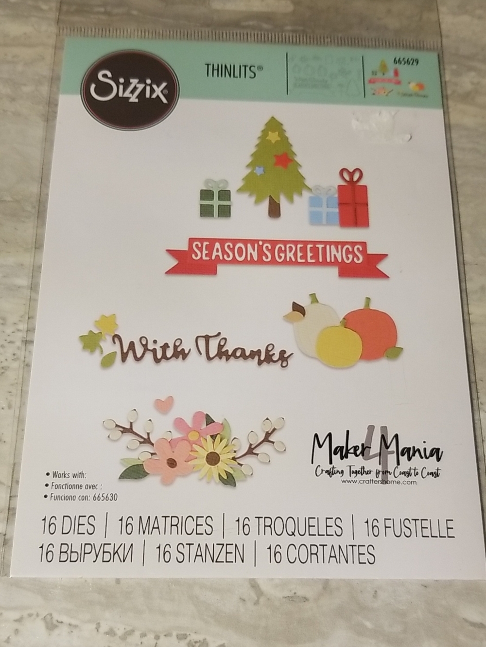 Sizzix Thinlits Holiday & Floral Die Set - New